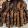 Bouncy Curly hair mix color